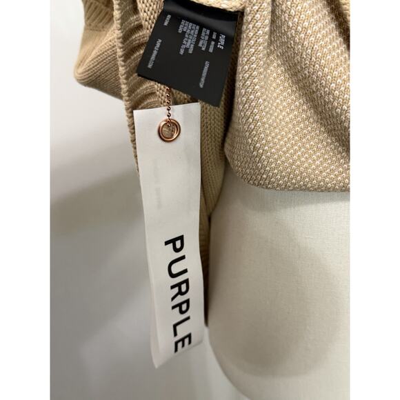 NEW Purple Brand Guardian Tan Jacquard Sweater Vest Size XL Relaxed Fit NWT $295 - Picture 2 of 3